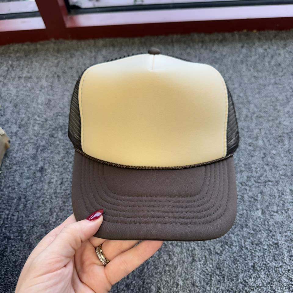 Brown and Tan Nissun Trucker Hat