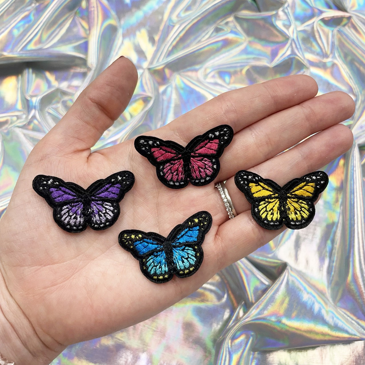 Small Butterfly Patch Pack - 22 Iron On Patches