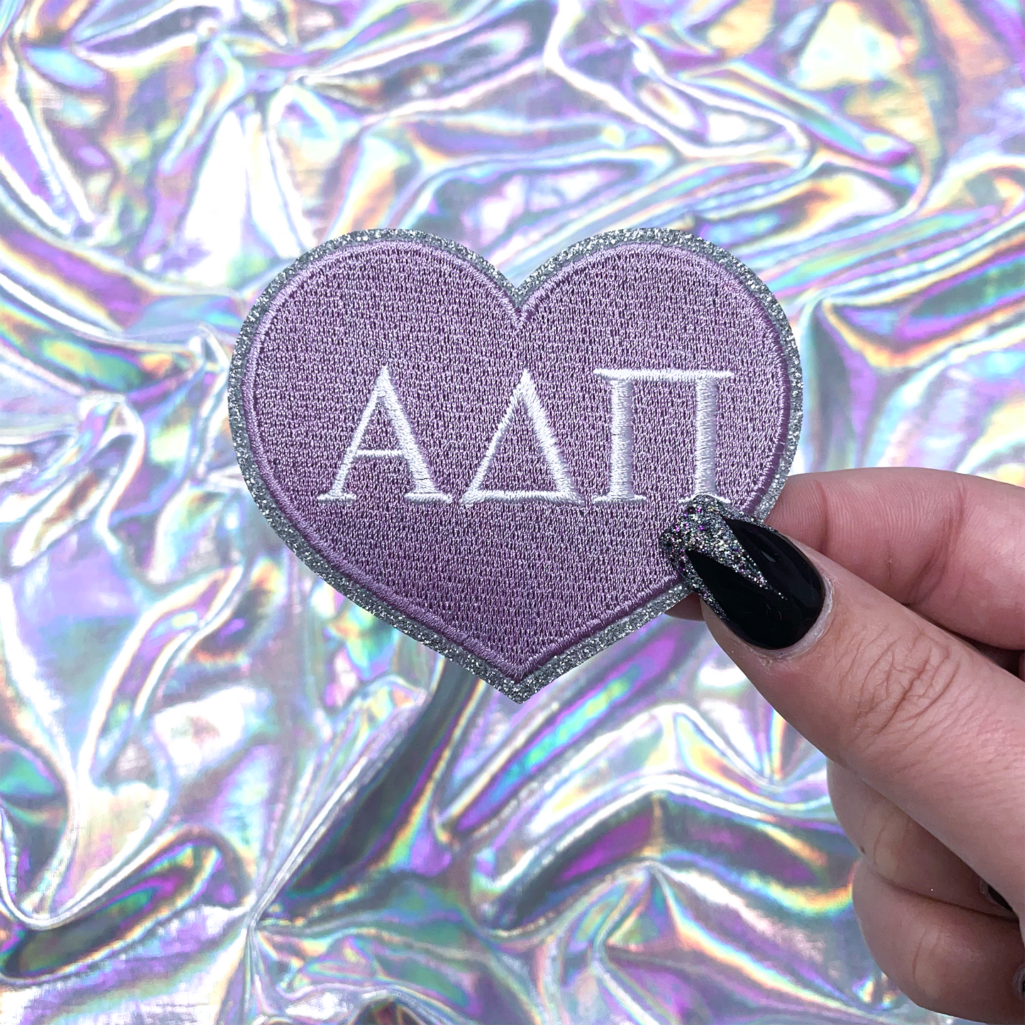 Alpha Delta Pi Heart Sorority Embroidered Patch