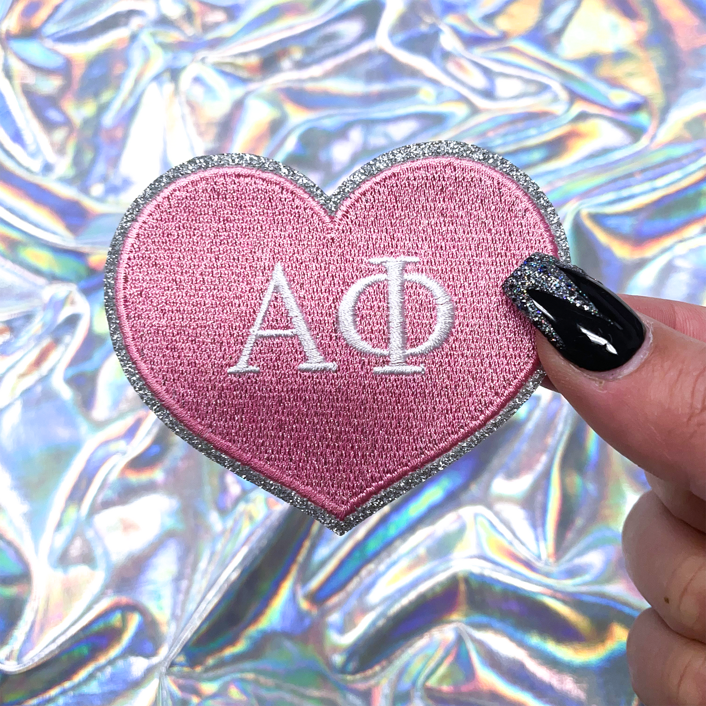 Alpha Phi Heart Sorority Embroidered Patch