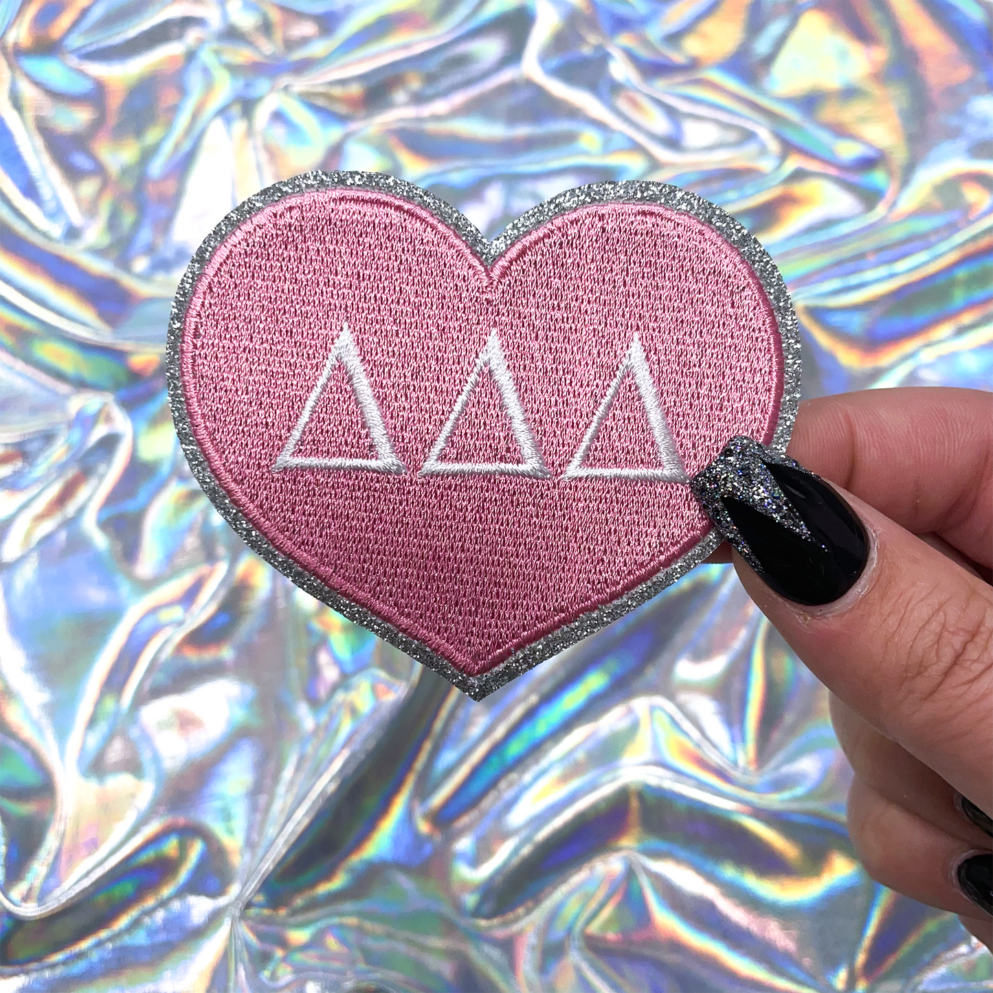 Delta Delta Delta Heart Sorority Embroidered Patch