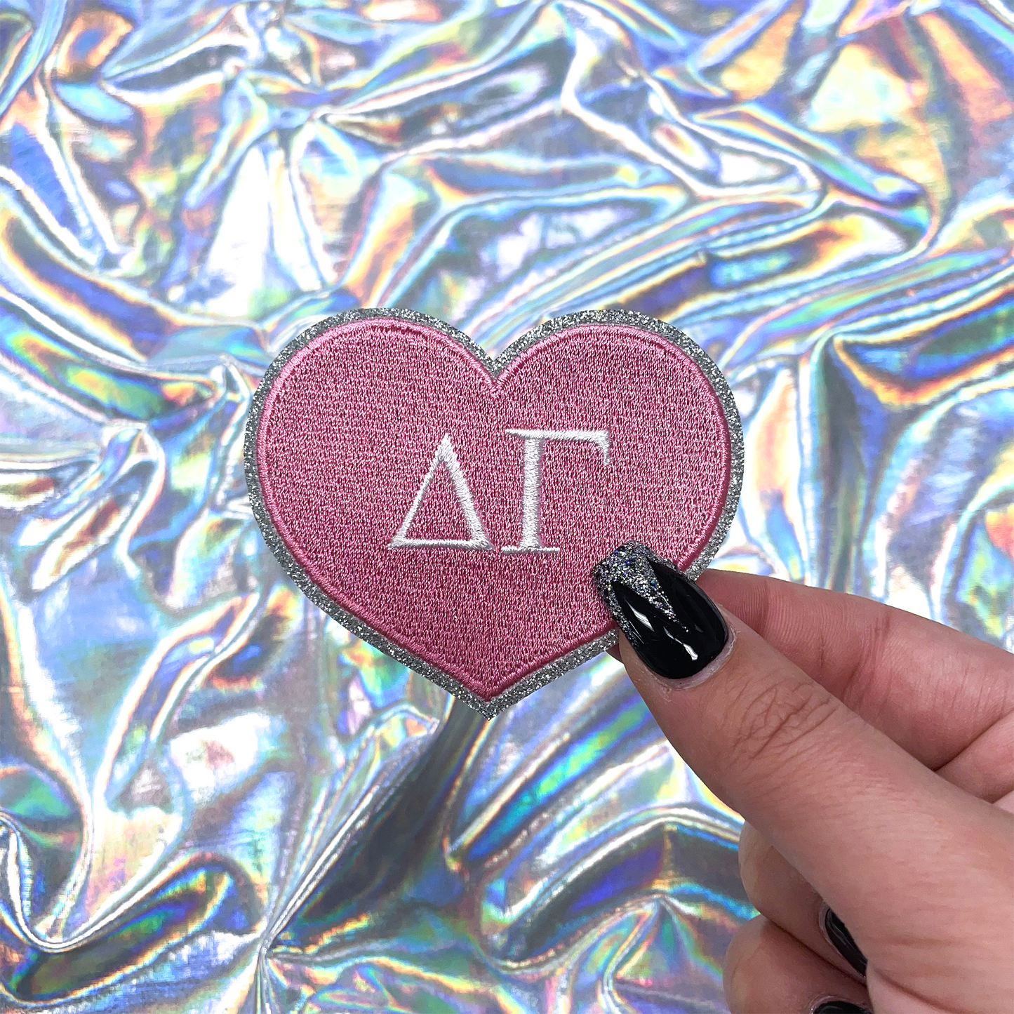 Delta Gamma Heart Sorority Embroidered Patch