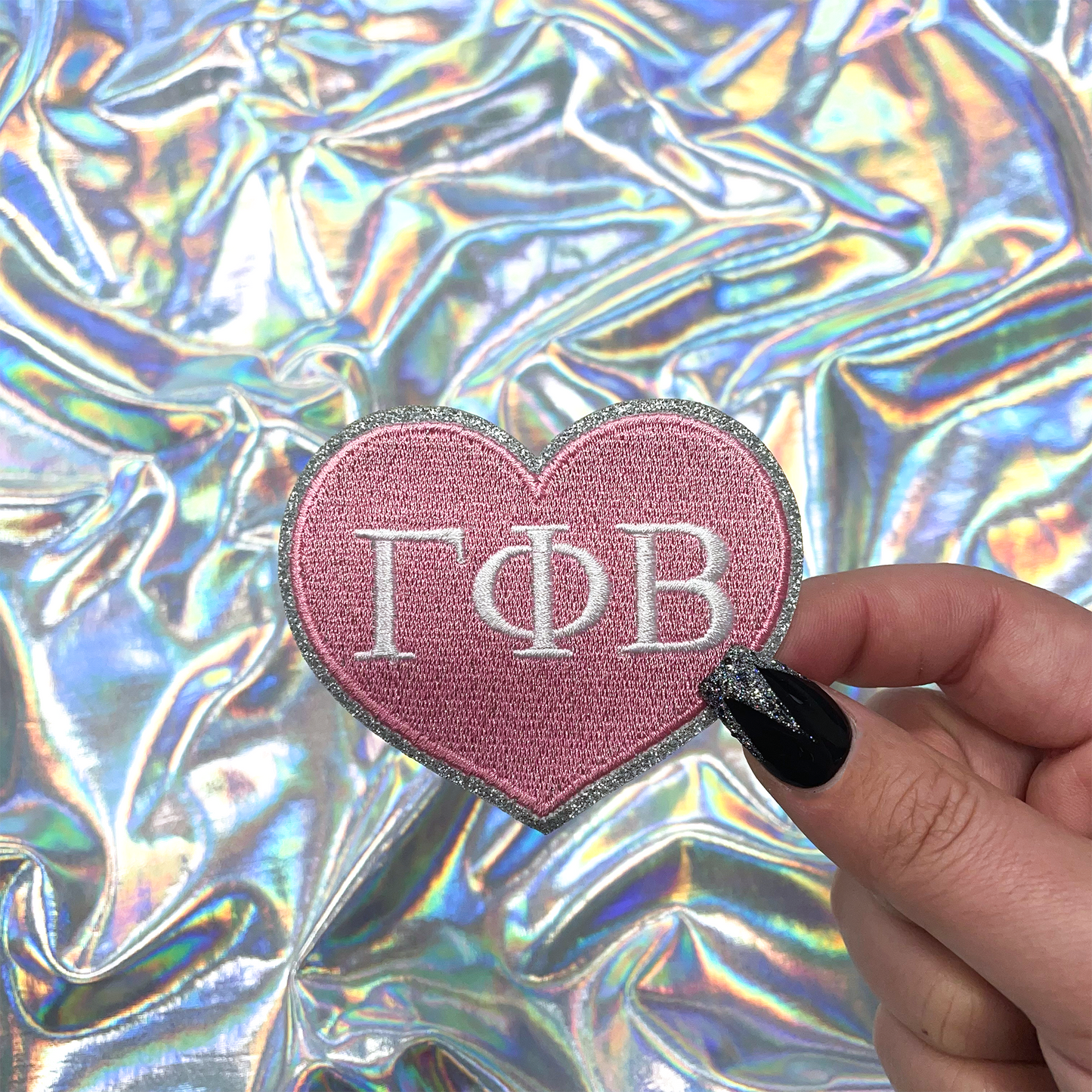 Gamma Phi Beta Heart Sorority Embroidered Patch