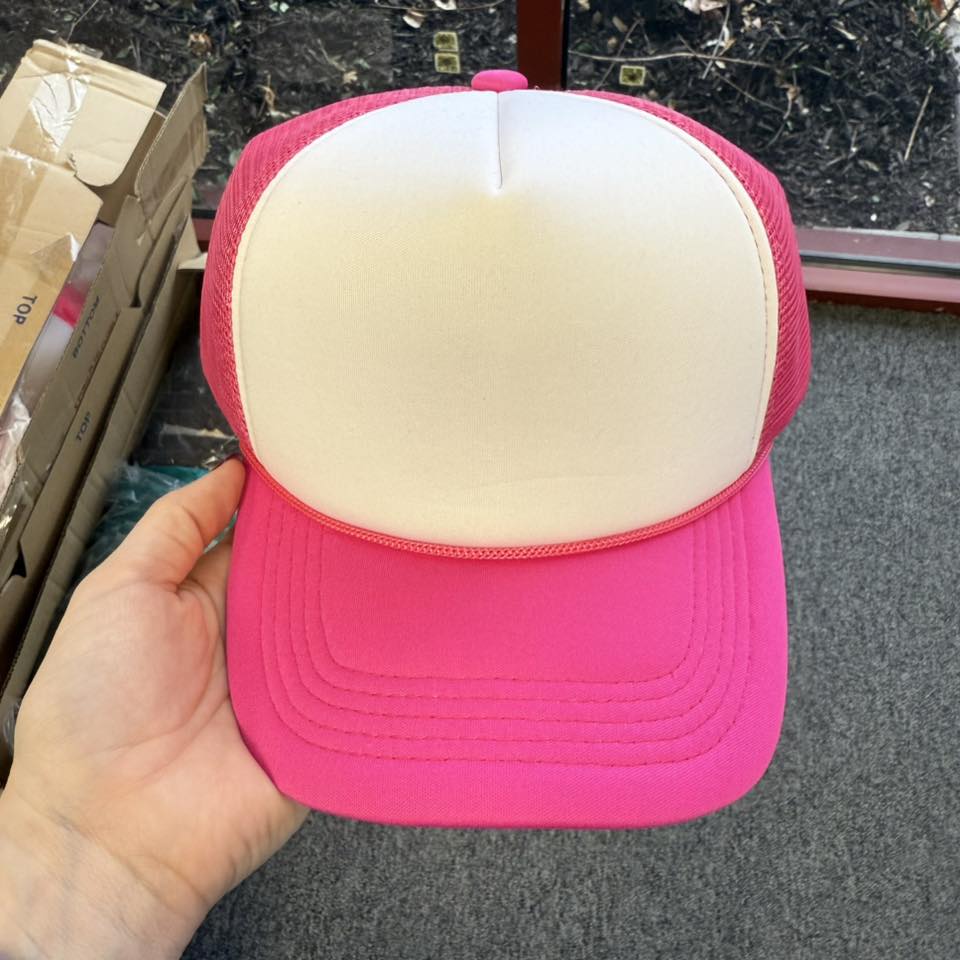 Pink and White Trucker Hat
