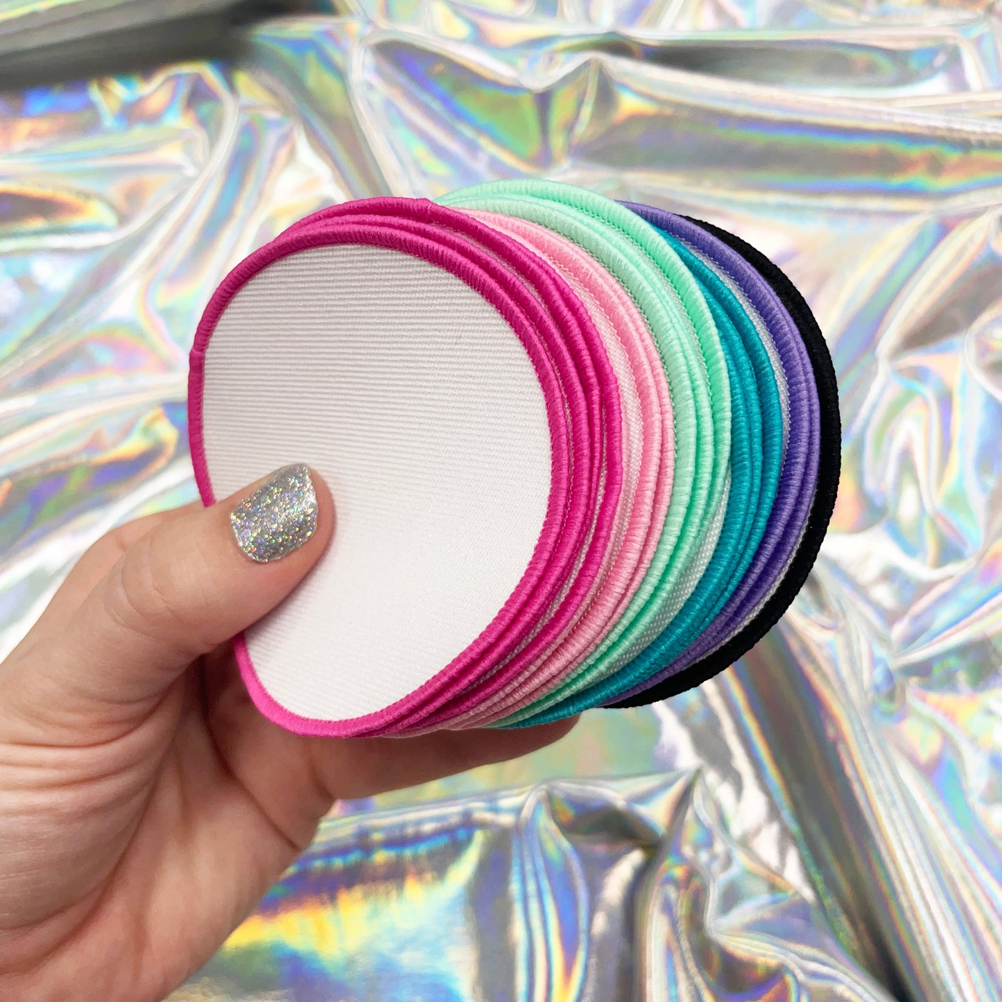 Blank Sublimation Patches with Colored Border - Individual