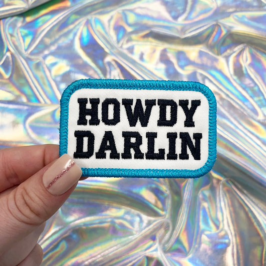 Howdy Darlin Patch - Aqua