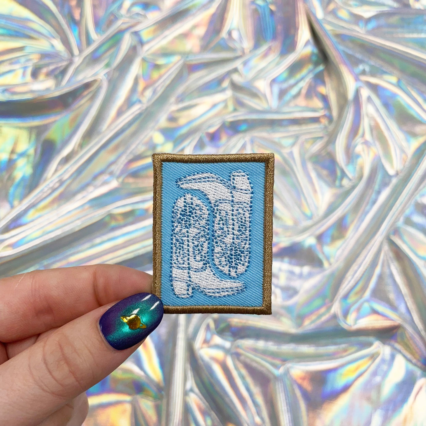 Light Blue Boots Patch