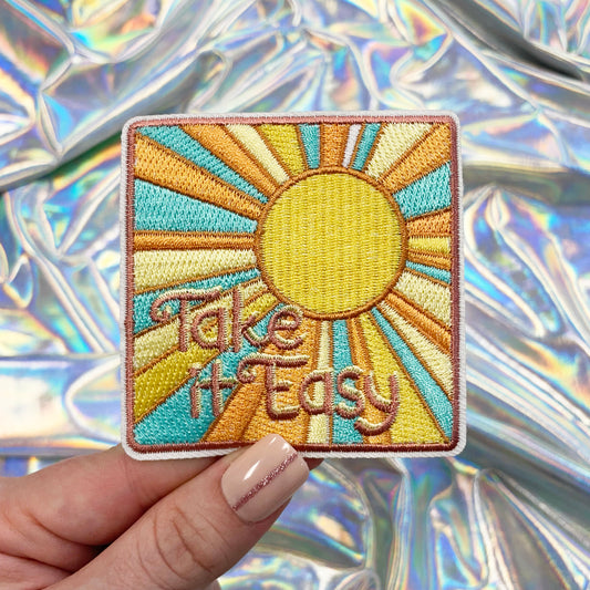 Take it Easy with Sun Iron On Patch