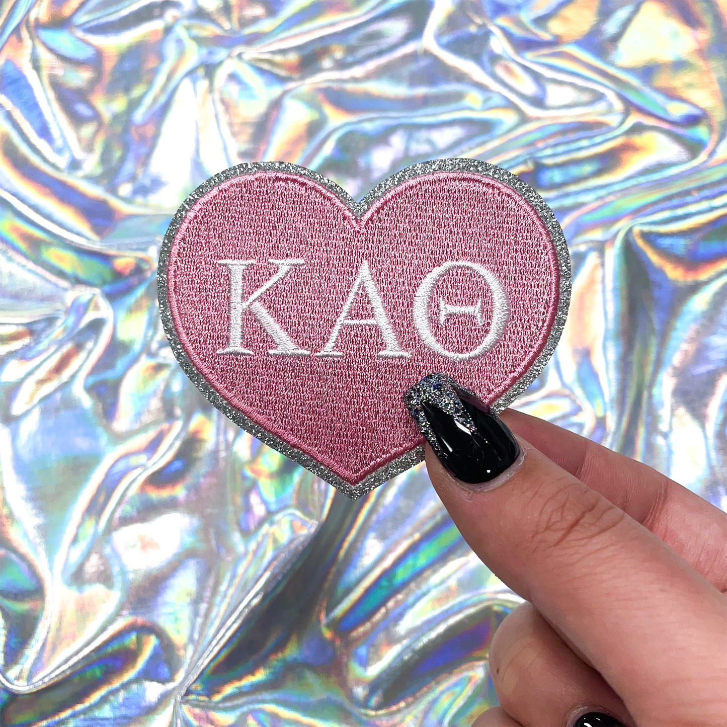 Kappa Alpha Theta Heart Sorority Iron-On Patch