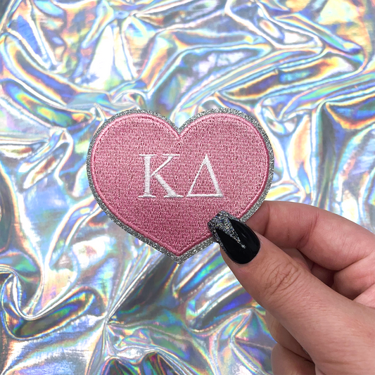 Kappa Delta Heart Sorority Iron-On Patch
