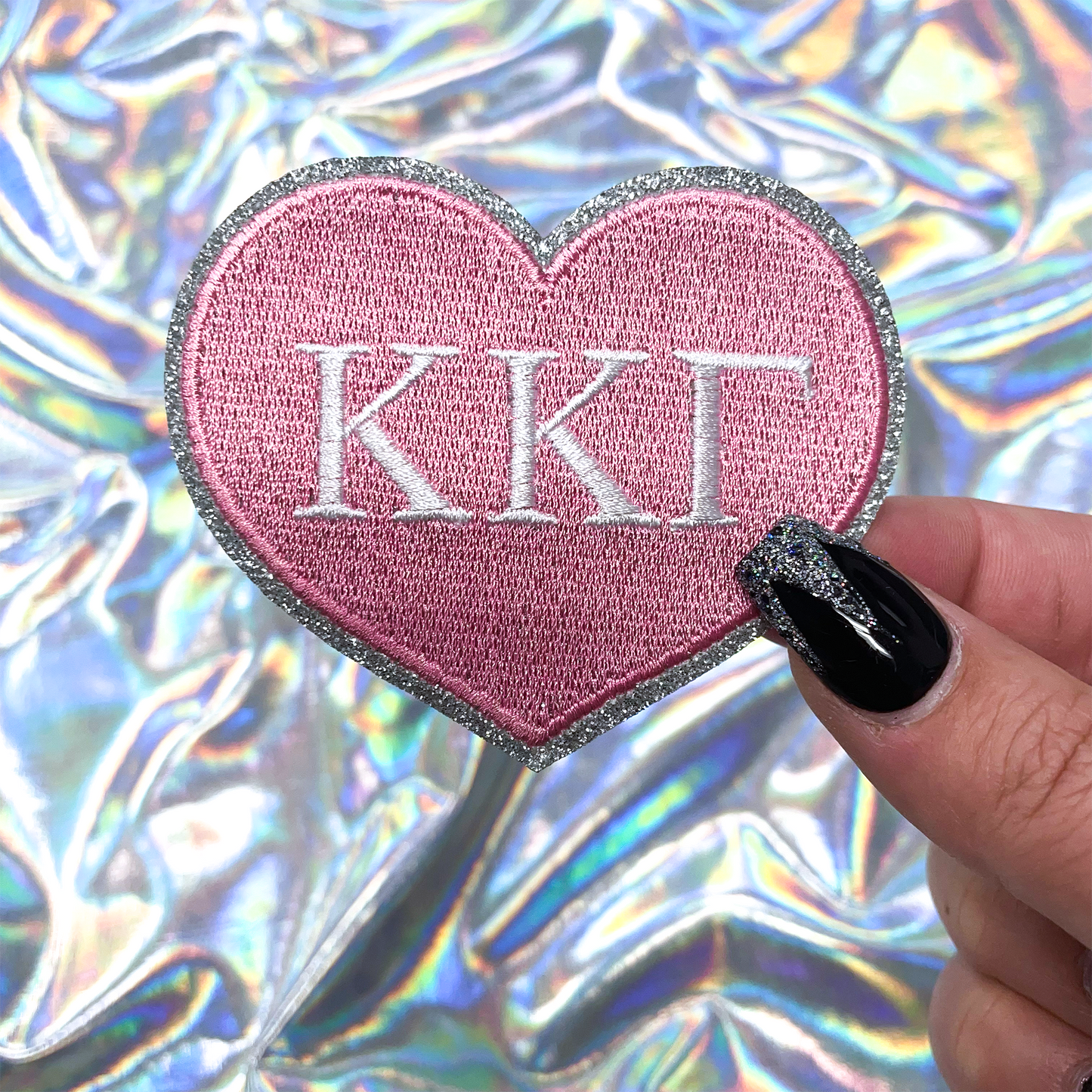 Kappa Kappa Gamma Heart Sorority Iron-On Patch