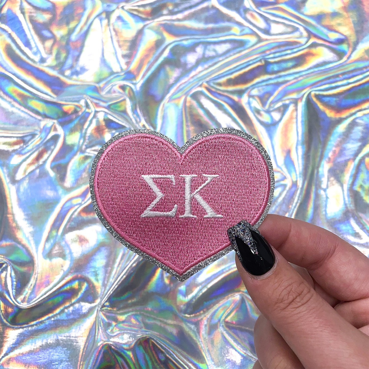 Sigma Kappa Heart Sorority Iron-On Patch