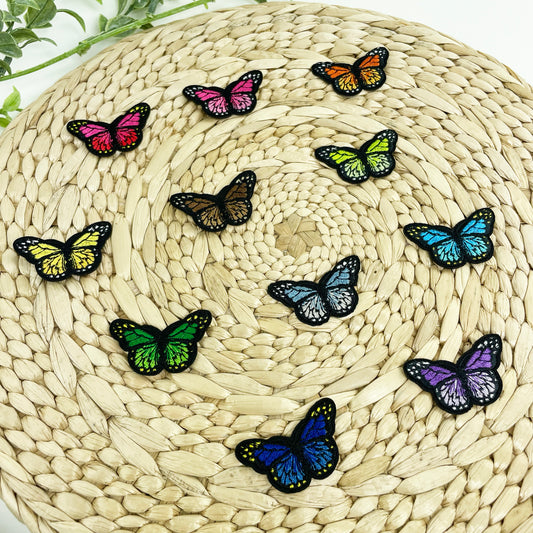 Iron-On Butterfly Patches - Multiple Sizes and Colors